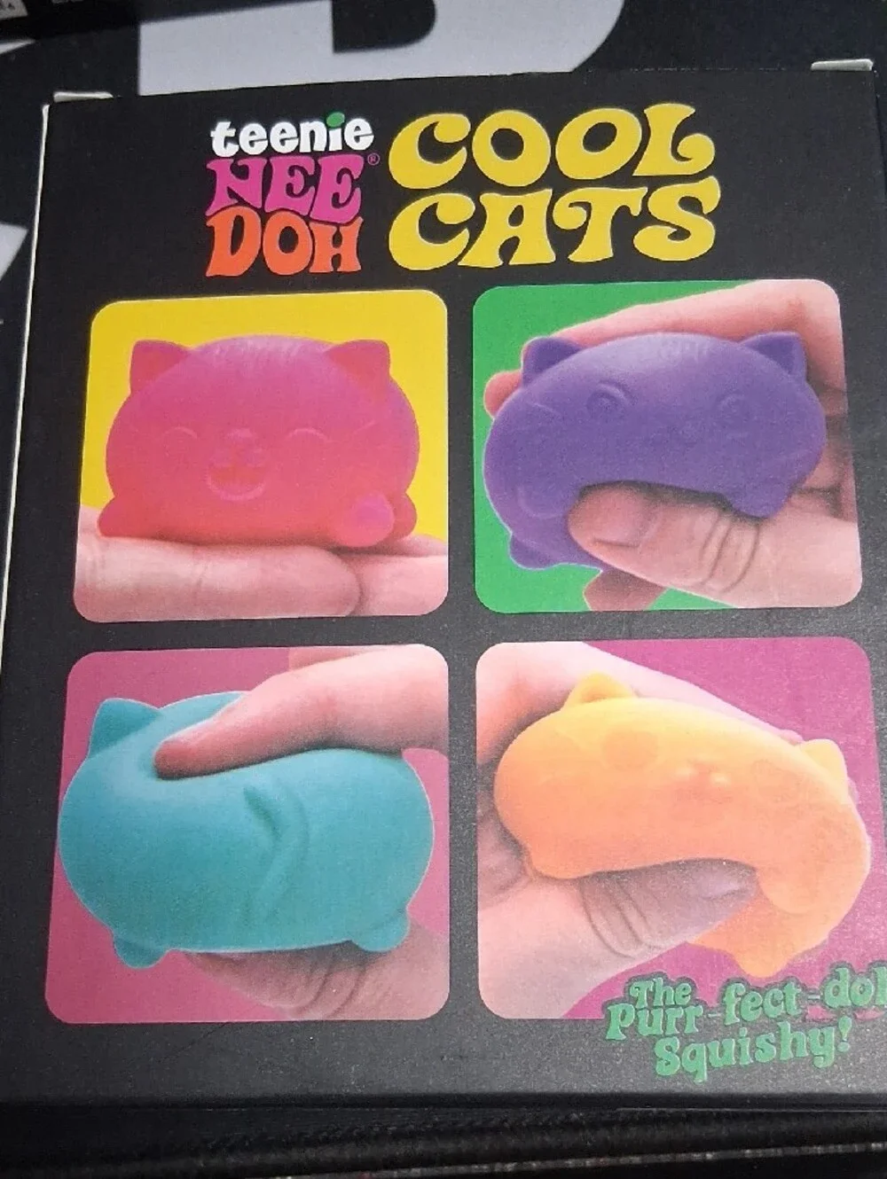 Cool Cats Squishy Party Favors - Purple, Teal, Yellow, Pink